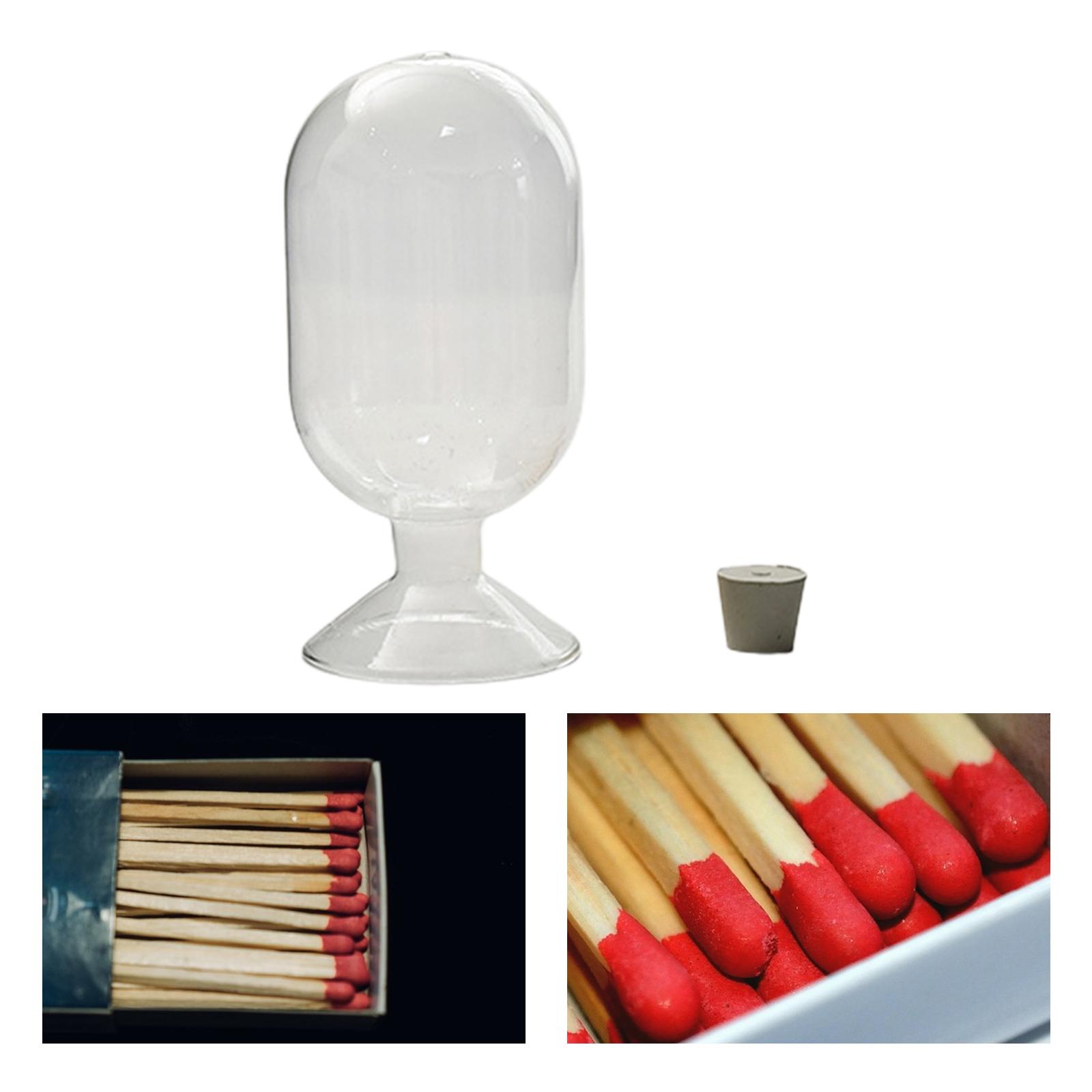 Candle Supplies Glass Jars - Storage Jar Matches Storage Bottle Multifunction