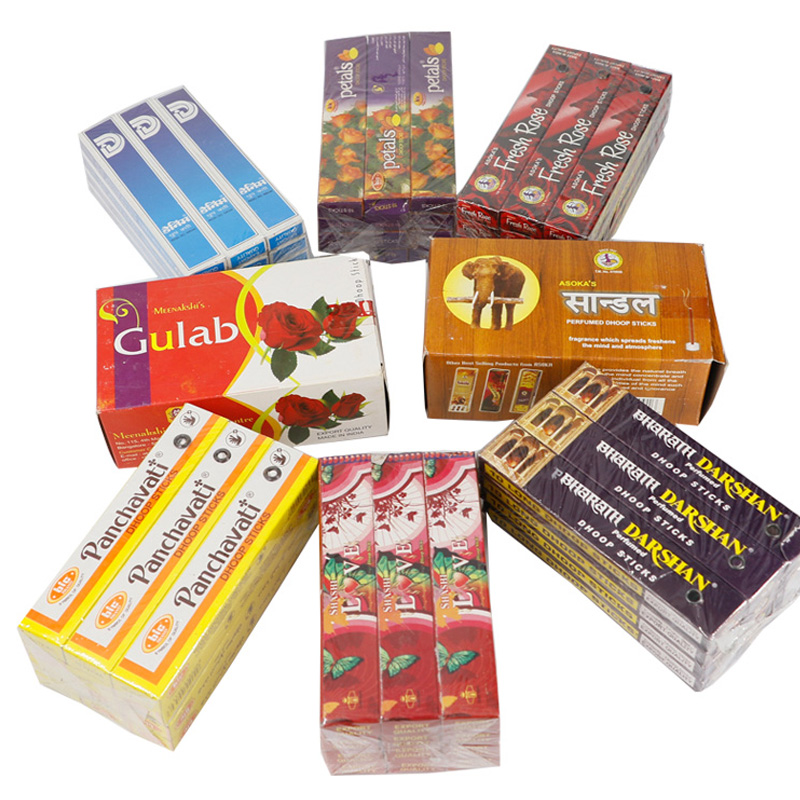 Candle Supplies India - 12 Small Boxes Darshan India Incense