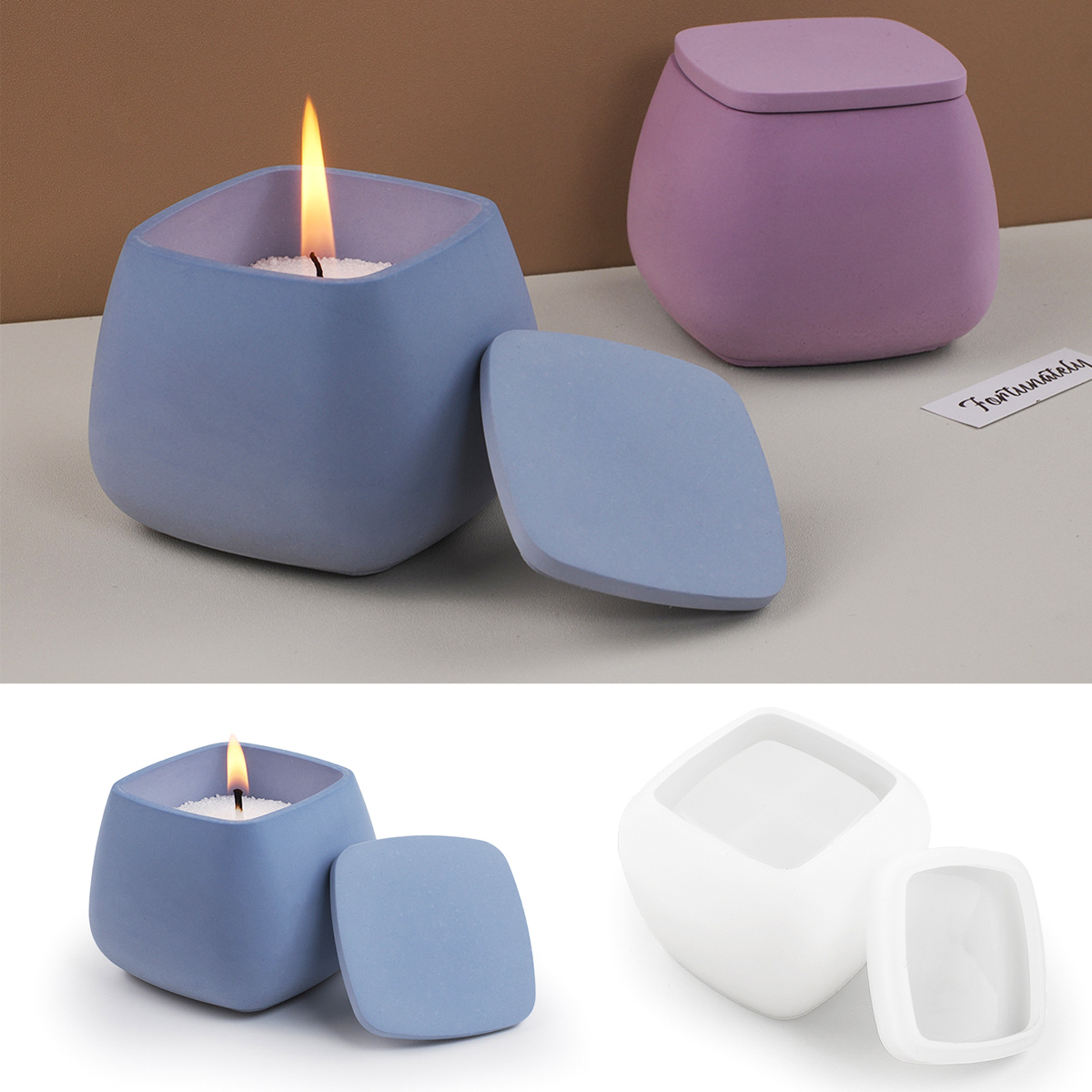 Square Candle Jar Silicone Mol - огляд і ціна Candle Supplies Jars