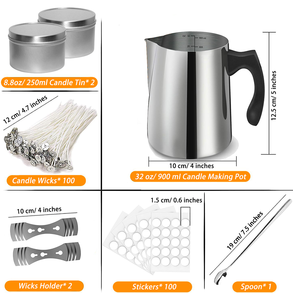 Candle Making Starter Kit Supp - огляд і ціна Candle Supplies Jars
