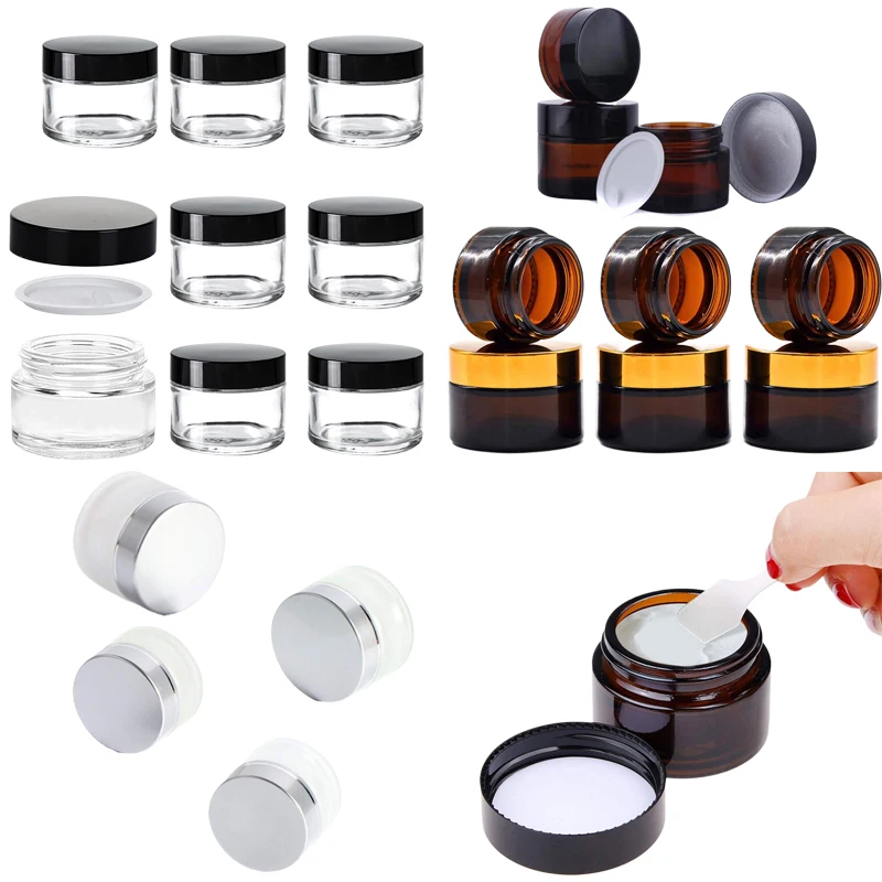 5Pcs 5g-100g Mini Amber Round  - огляд і ціна Candle Supplies Glass Jars