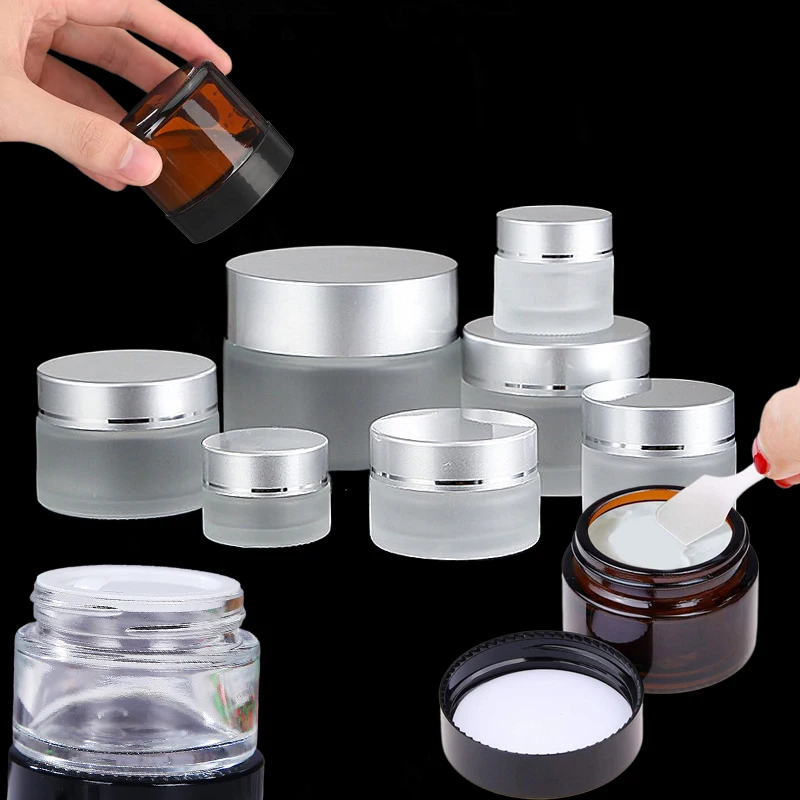 5Pcs 5g-100g Mini Amber Round  - огляд і ціна Candle Supplies Glass Jars