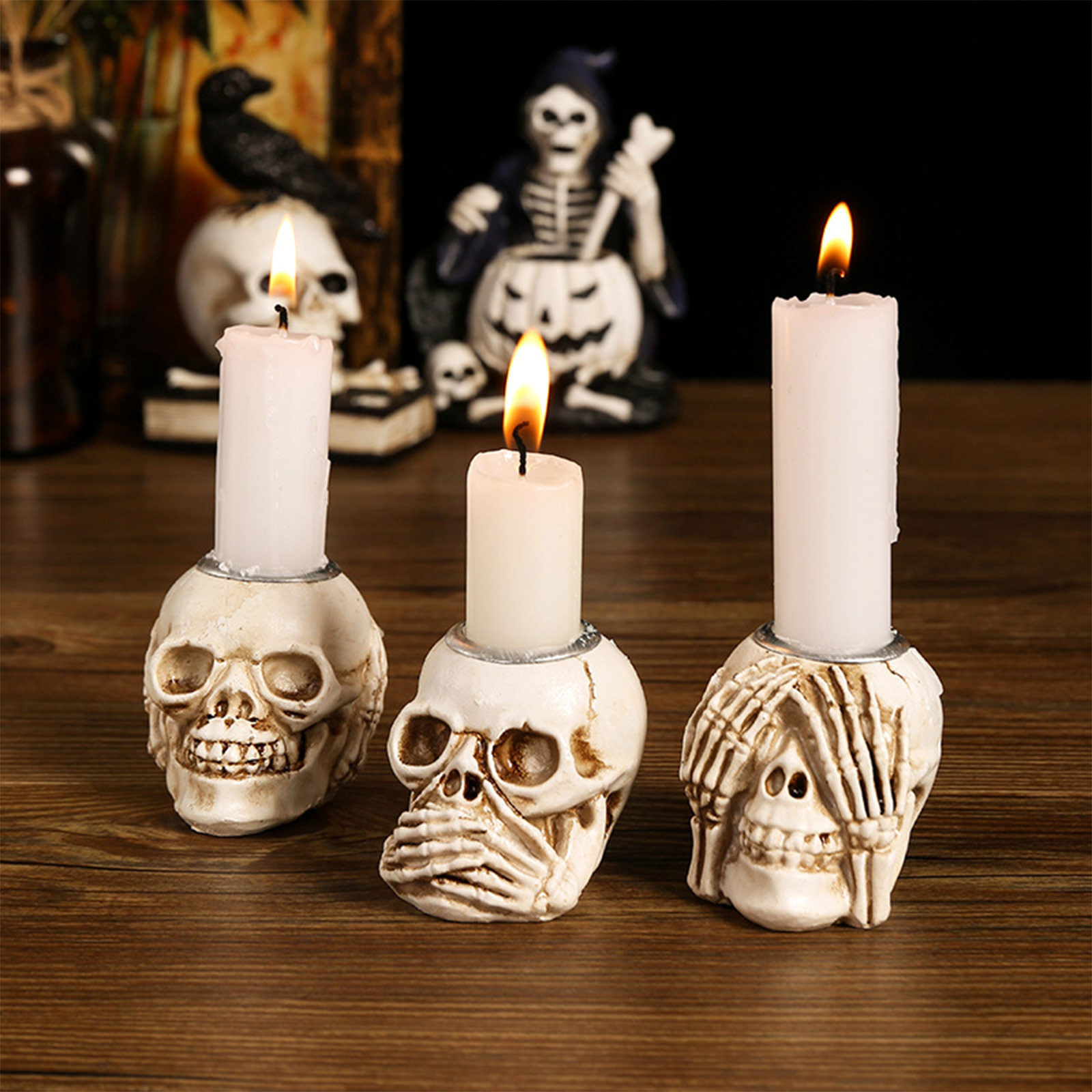 Halloween Skull Candle Holder  - огляд і ціна Candle Supplies Europe
