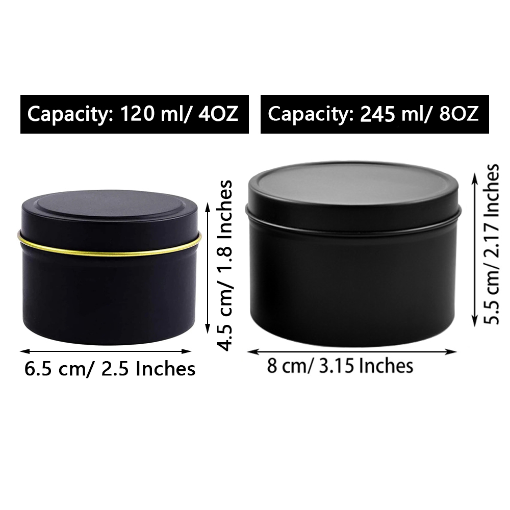 4oz/ 8oz Candle tins with lids - огляд і ціна Candle Supplies Jars