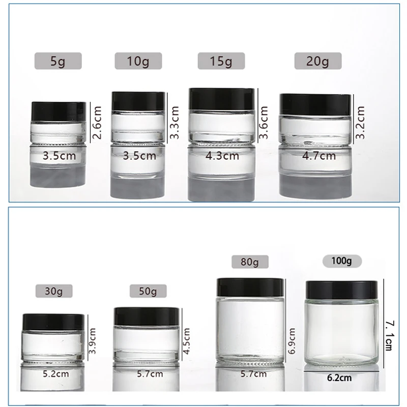 5Pcs 5g-100g Amber Empty Glass - огляд і ціна Candle Supplies Glass Jars
