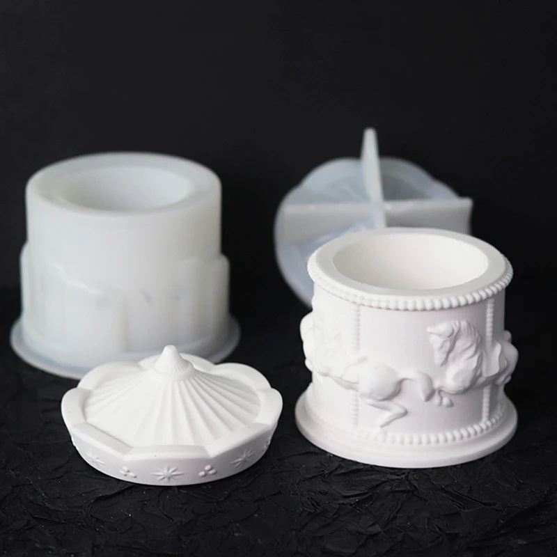 Funny Carousel Storage Box Sil - огляд і ціна Candle Supplies Jars