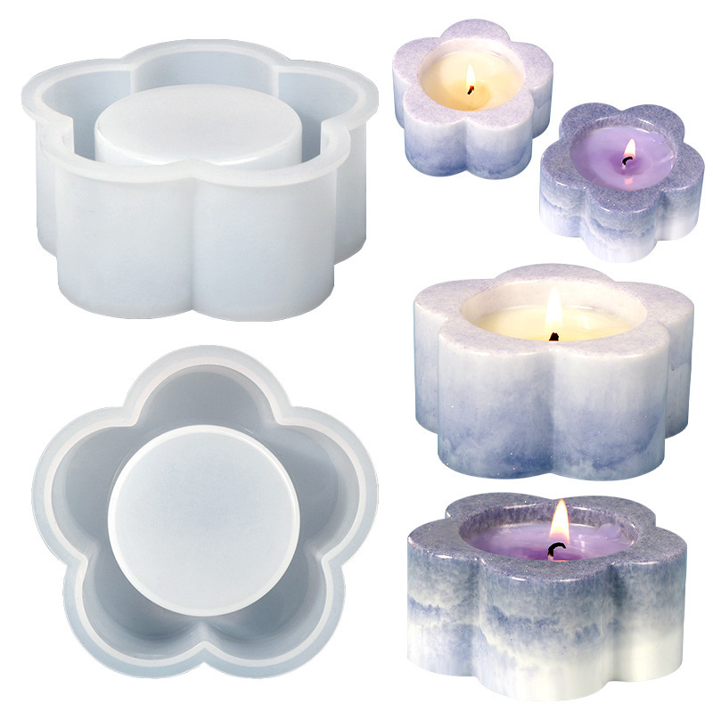 3D Plum Blossom shaped Cylindr - огляд і ціна Candle Supplies Jars