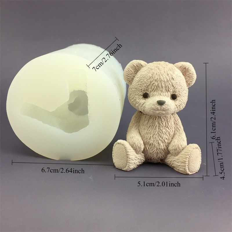 Cute Bear Honey Jar Silicone C - огляд і ціна Candle Supplies Jars