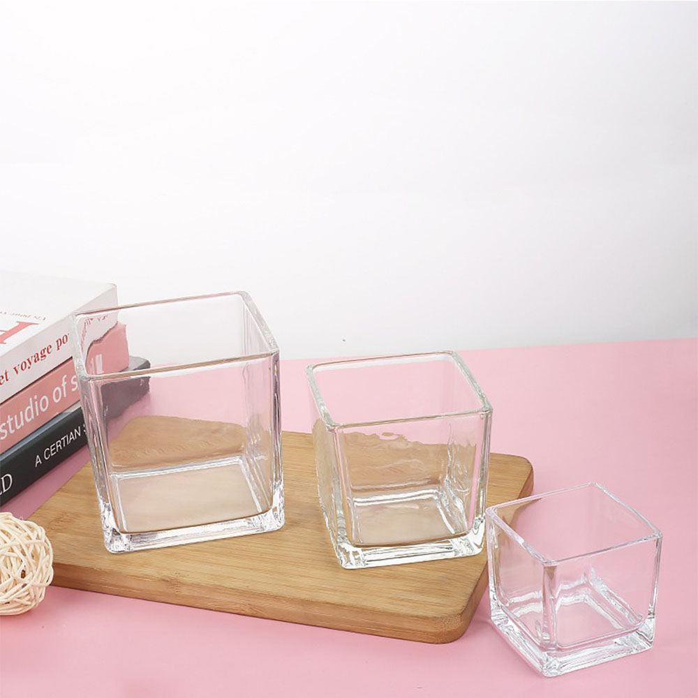 Geometry Square Candlestick In - огляд і ціна Candle Supplies Glass Jars